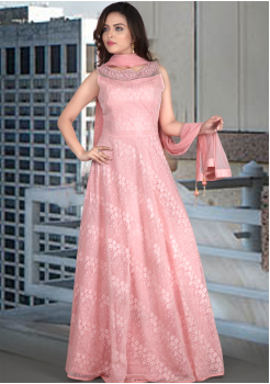 Pink Color Designer Gown